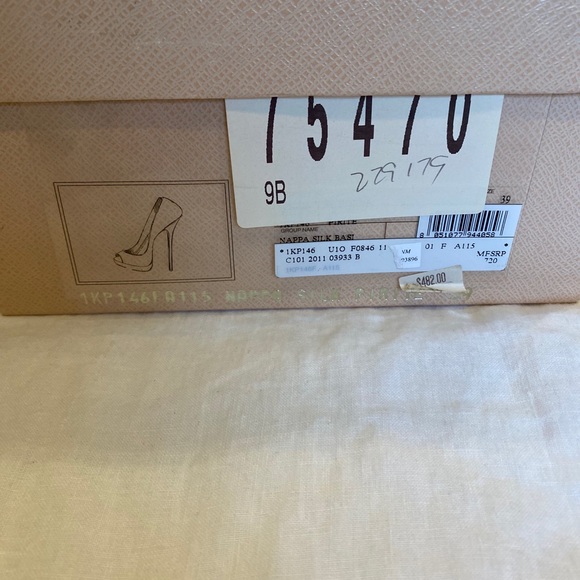 Prada Gold Peep Toe Heels - Picture 10 of 10